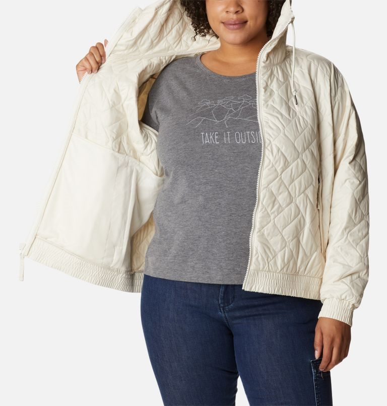 Columbia Sweet View Bomber Isolerte Jakker Dame Pisket Krem | Plus Size 65910K